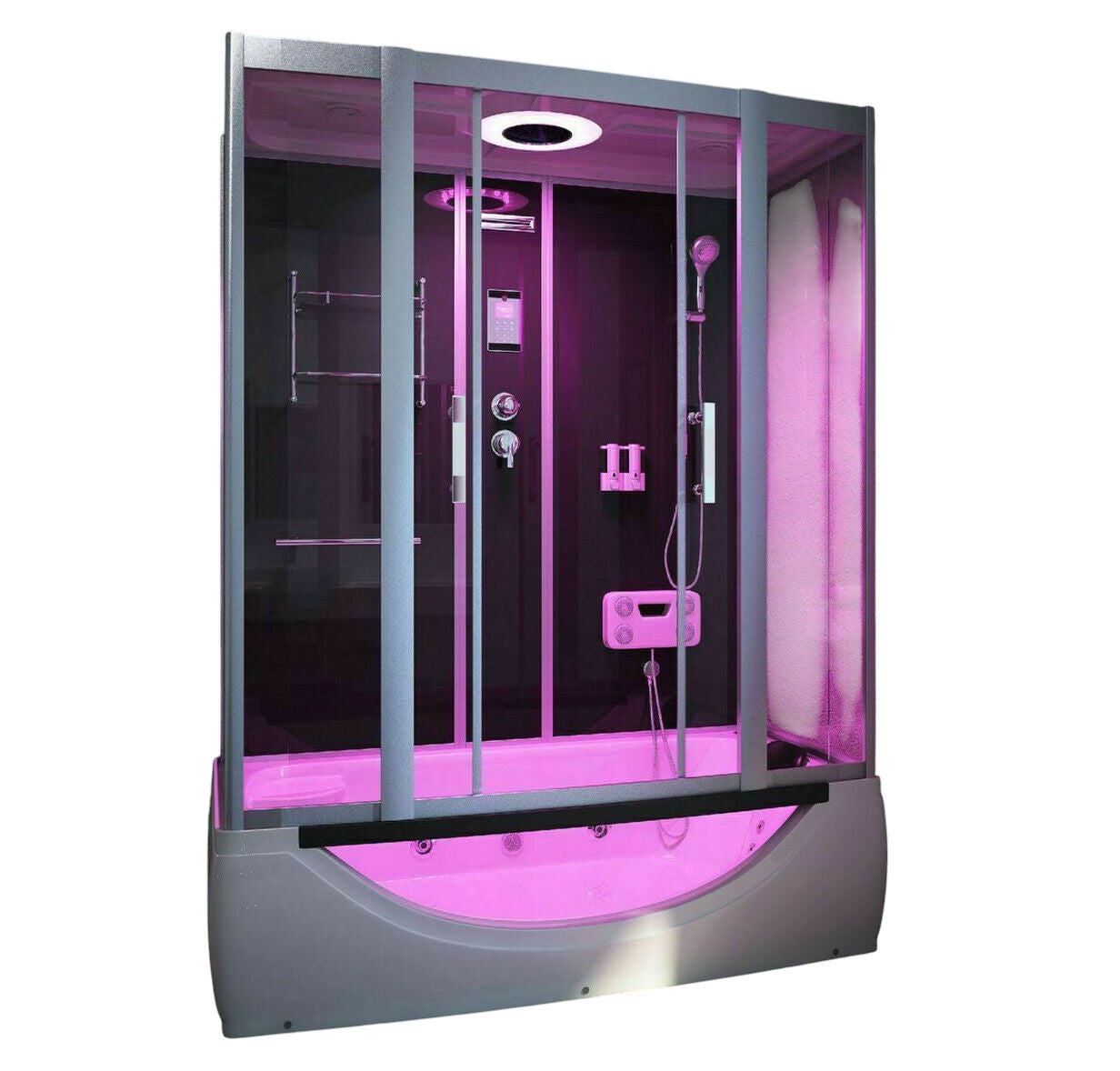 Luxus LED Dampfdusche inkl. Whirlpool Kombi 170x90cm Duschtempel Komplettdusche