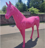 XXL Premium Pferd lebensgross Gartendeko ca. 220 cm Garten Deko Figur Farbe: Pink