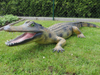 XXL Krokodil Alligator lebensgross Garten Deko Figur Gartenfigur 200x70x25 cm
