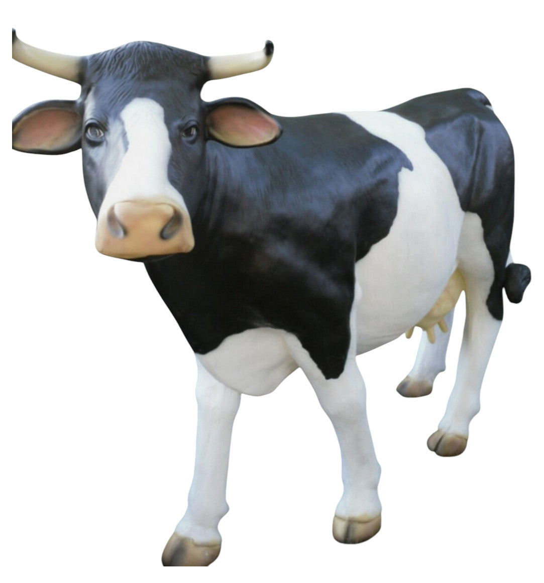 XXL Kuh lebensgross ca. 230 cm Premium Gartendeko lebensecht Garten-Deko Figur db