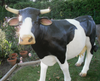 XXL Kuh lebensgross ca. 230cm Premium Gartendeko lebensecht Garten Deko Figur