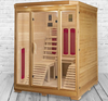 XXL Luxus LED Infrarotsauna 150x150x190 Infrarotkabine Wärmekabine Sauna 2 Pers.