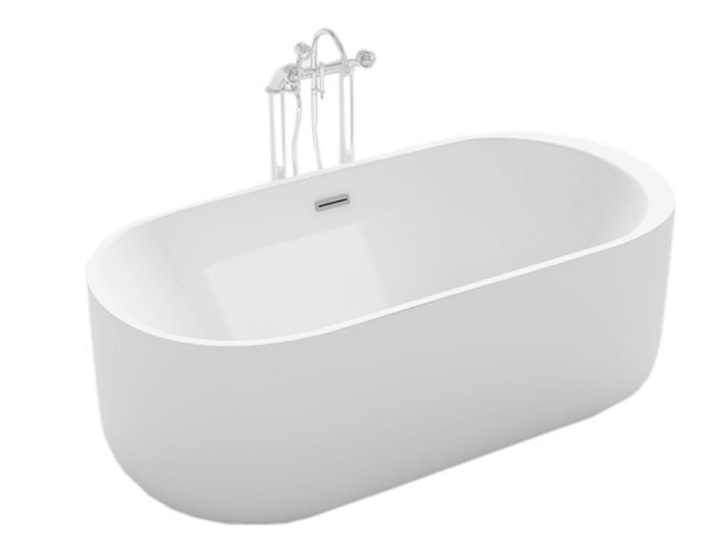 Luxus Premium Badewanne weiss170x80 cm freistehend inkl. Ab-/Überlauf Neustes Modell