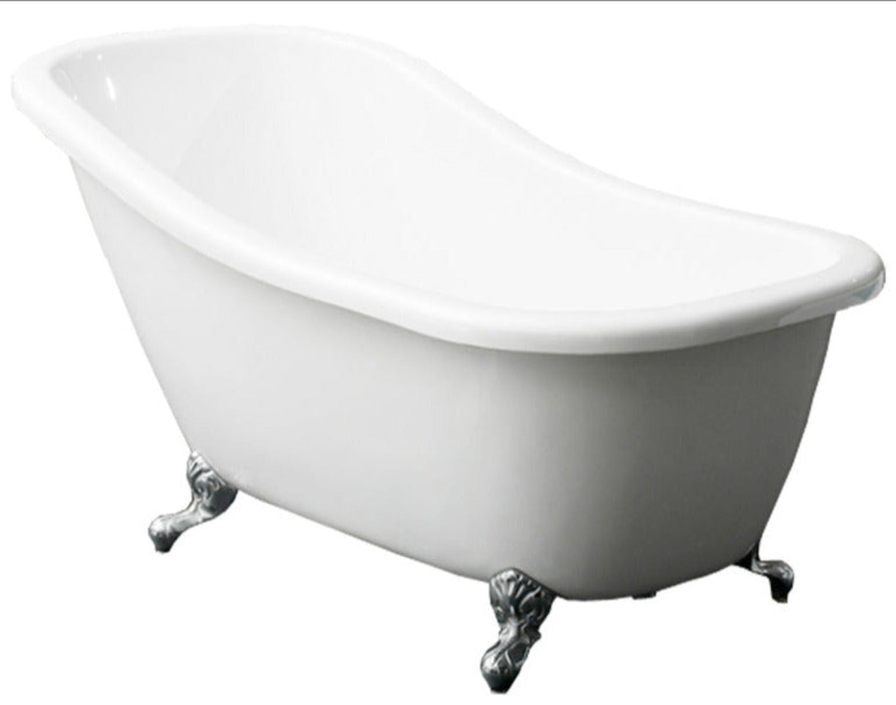 Luxus Premium Design Badewanne 170x80 cm mit Klauenfüßen inkl. Ab-/Überlauf c