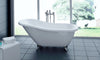 Luxus Premium Design Badewanne 170x80 cm mit Klauenfüßen inkl. Ab-/Überlauf c