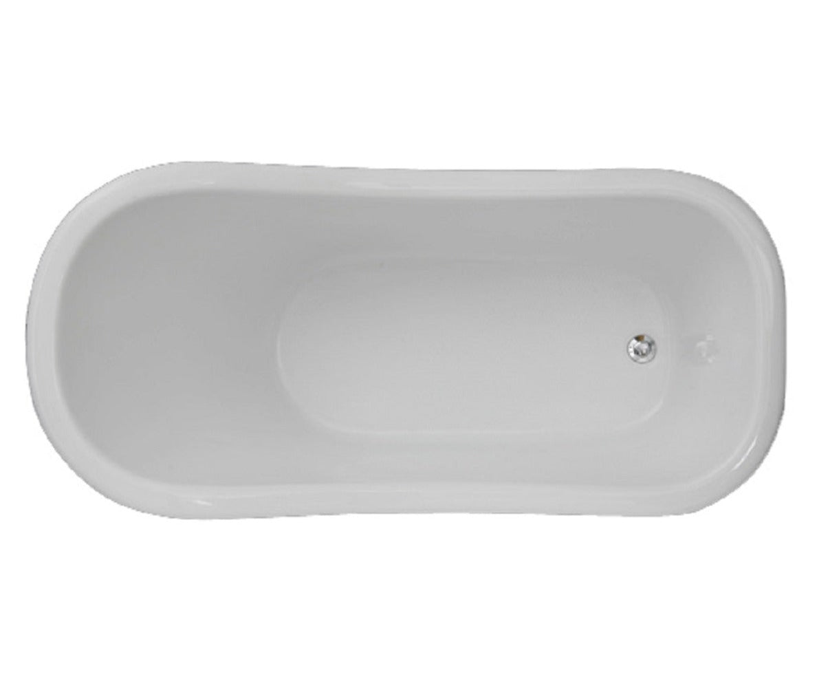 Luxus Premium Design Badewanne 170x80 cm mit Klauenfüßen inkl. Ab-/Überlauf c