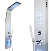 Premium Edelstahl LED Duschpaneel Thermostat Wasserfall Duschsäule 140 cm hoch