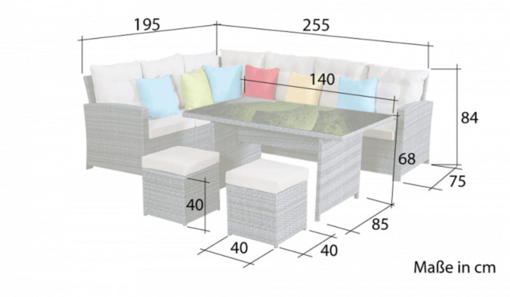 Luxus Premium Garten Polyrattan Lounge braun Esstisch SET Sitzgruppe 21-Teilig