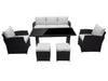 Luxus Premium Garten Polyrattan Lounge SET Möbel braun Essgruppe Sitzgruppe