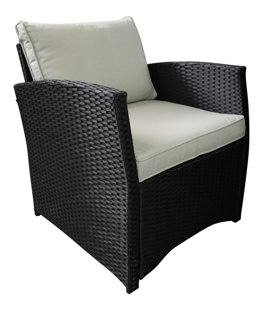 Luxus Premium Garten Polyrattan Lounge SET Möbel schwarz Essgruppe Sitzgruppe