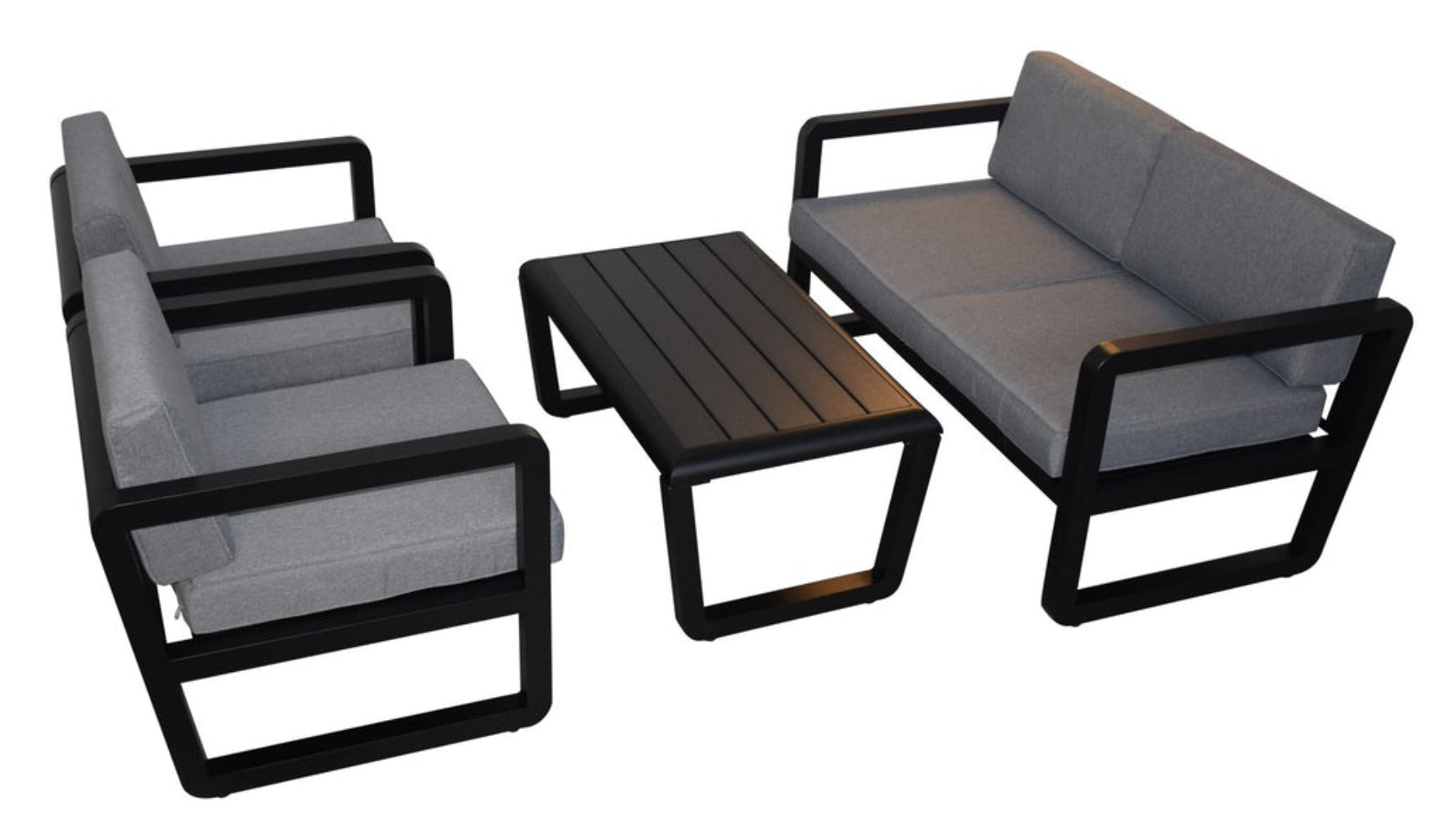 Luxus Premium Garten Lounge grau Esstisch Gartenmöbel SET Sitzgruppe NEU