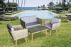 Luxus Premium Garten Design Lounge Gartenmöbel grau meliert Sitzgruppe 12-teilig Polyrattan