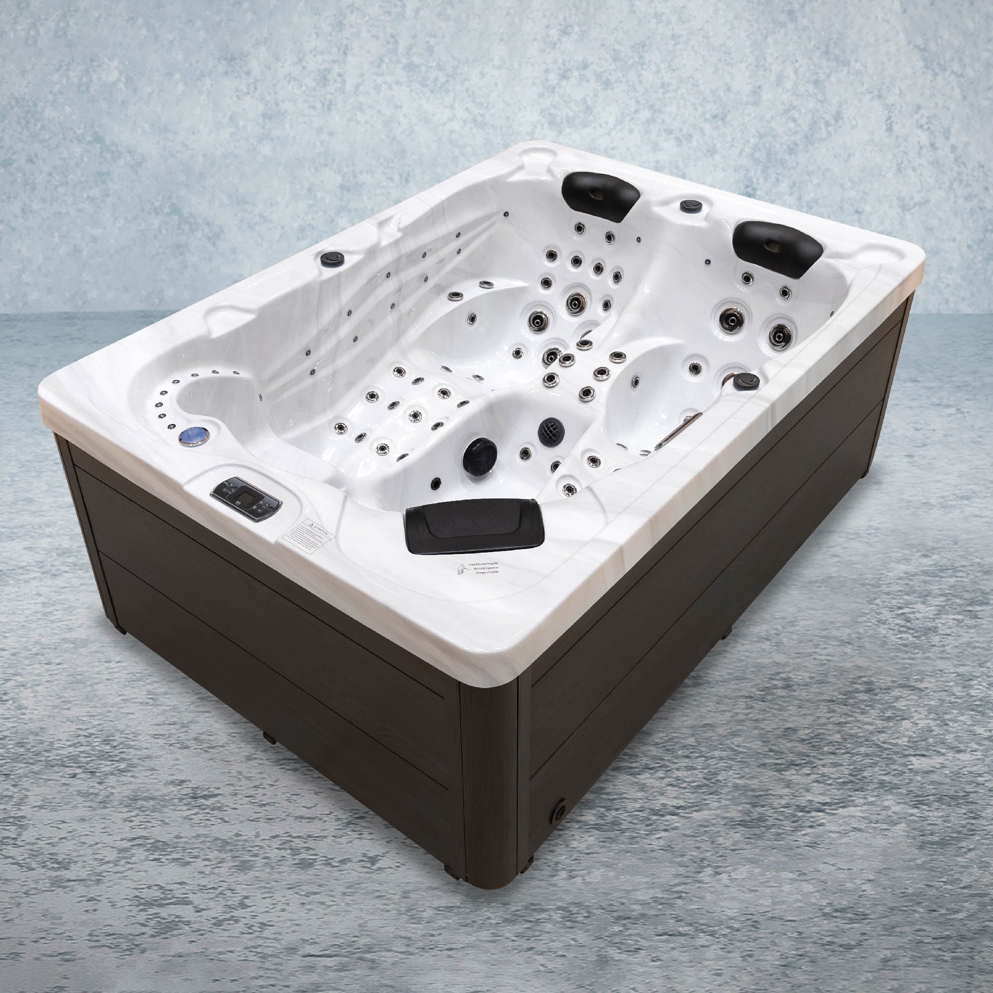 XXL Luxus SPA LED Whirlpool SET 220x156 Farblicht Outdoor+Indoor Pool 3 Personen 2025