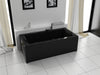 Luxus LED Whirlpool Badewanne SET 182x90 cm BLACK+ Heizung +Hydrojet +Ozon schwarz Modell 2025