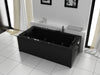 Luxus LED Whirlpool Badewanne SET 182x90 cm BLACK+ Heizung +Hydrojet +Ozon schwarz Modell 2025