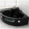 Luxus LED Whirlpool Badewanne SET 152x152 cm BLACK +Heizung+Hydrojet + Ozon Modell 2025