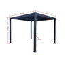 Premium Pavillon Lamellendach Gartenzelt Pergola Gartendach 3x3m Aluminium