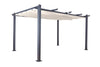 Luxus Pavillon anthrazit-beige 4x3 m Alu anthrazit-beige inkl. Dach Pergola