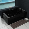 Luxus LED Whirlpool Badewanne Black 180x120 cm+Heizung+Hydrojets+Ozon+Radio 2025