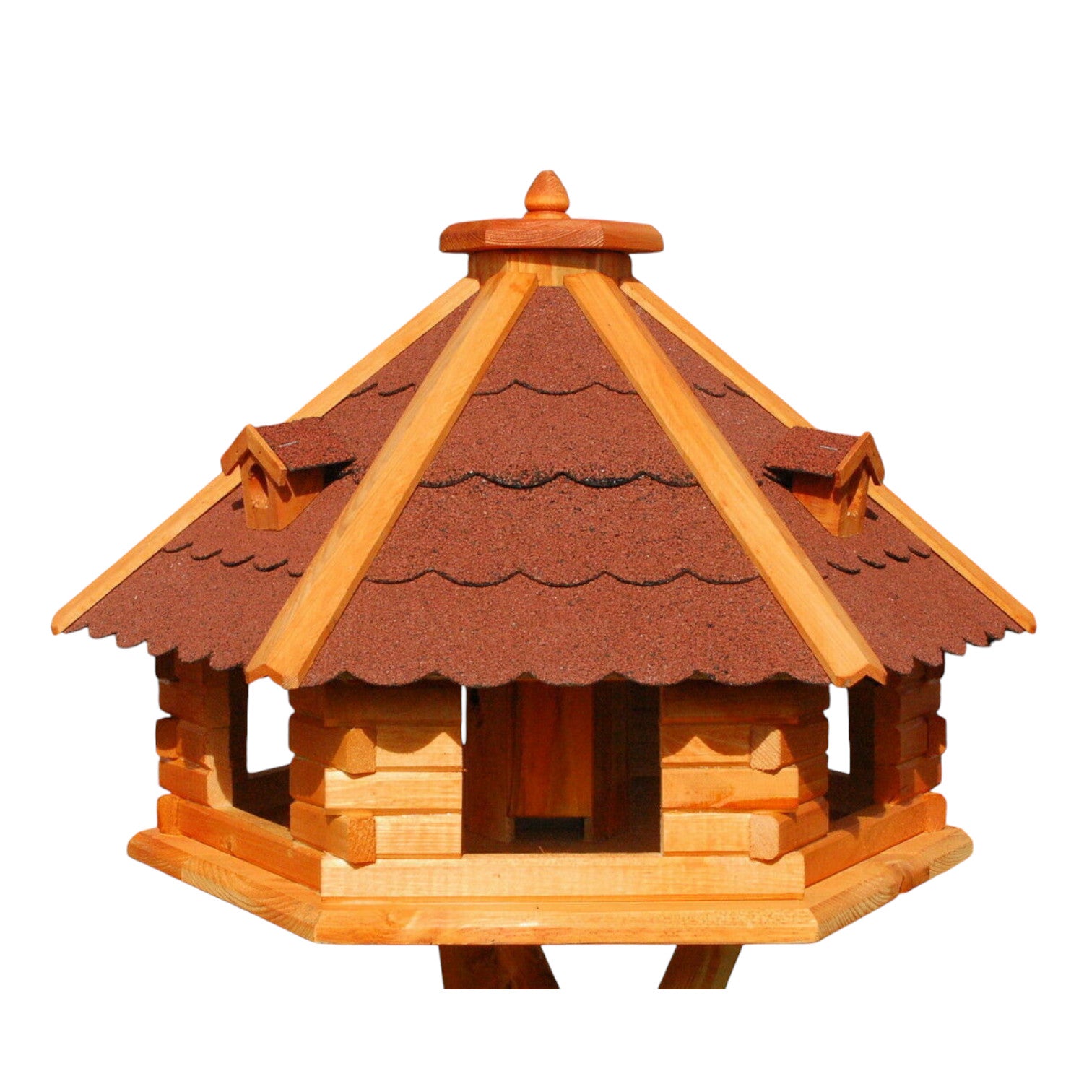 XXXL Premium Vogelhaus ⌀70x45 cm mit/ohne Solar/Ständer Futterhaus Vogelvilla WoW
