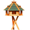 XXXL Premium Vogelhaus ⌀70x45 cm mit/ohne Solar/Ständer Futterhaus Vogelvilla WoW