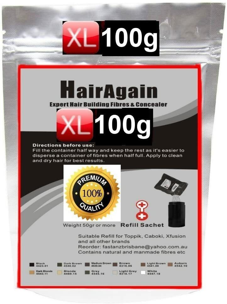 HairAgain 50g /100g Streuhaar Schütthaar Haarauffüller Haarverdichter Haarfasern