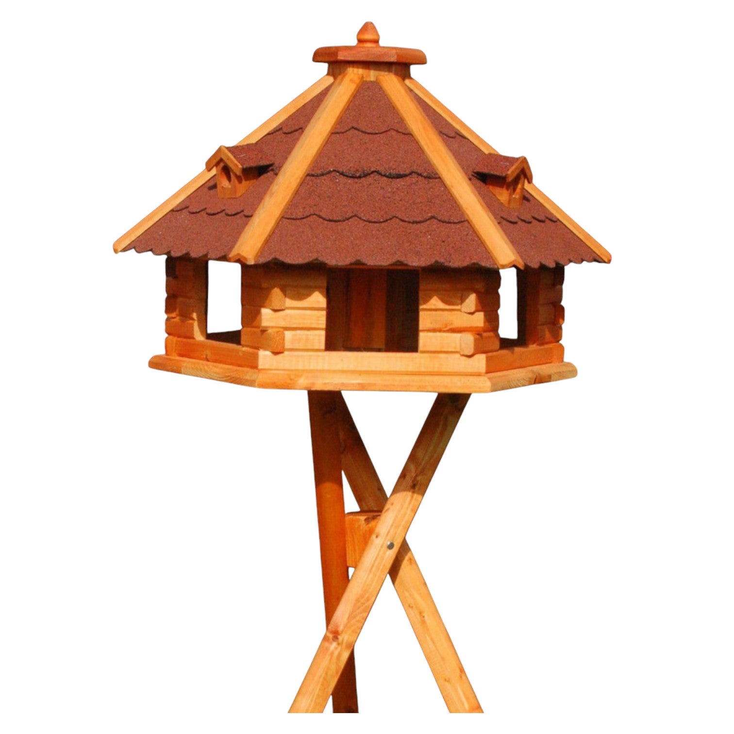 XXXL Premium Vogelhaus ⌀70x45 cm mit/ohne Solar/Ständer Futterhaus Vogelvilla WoW