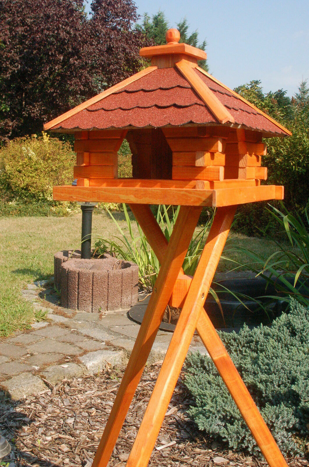 XXXL Premium Vogelhaus mit / ohne Ständer Futterhaus Vogelfutterhaus 145cm 2024