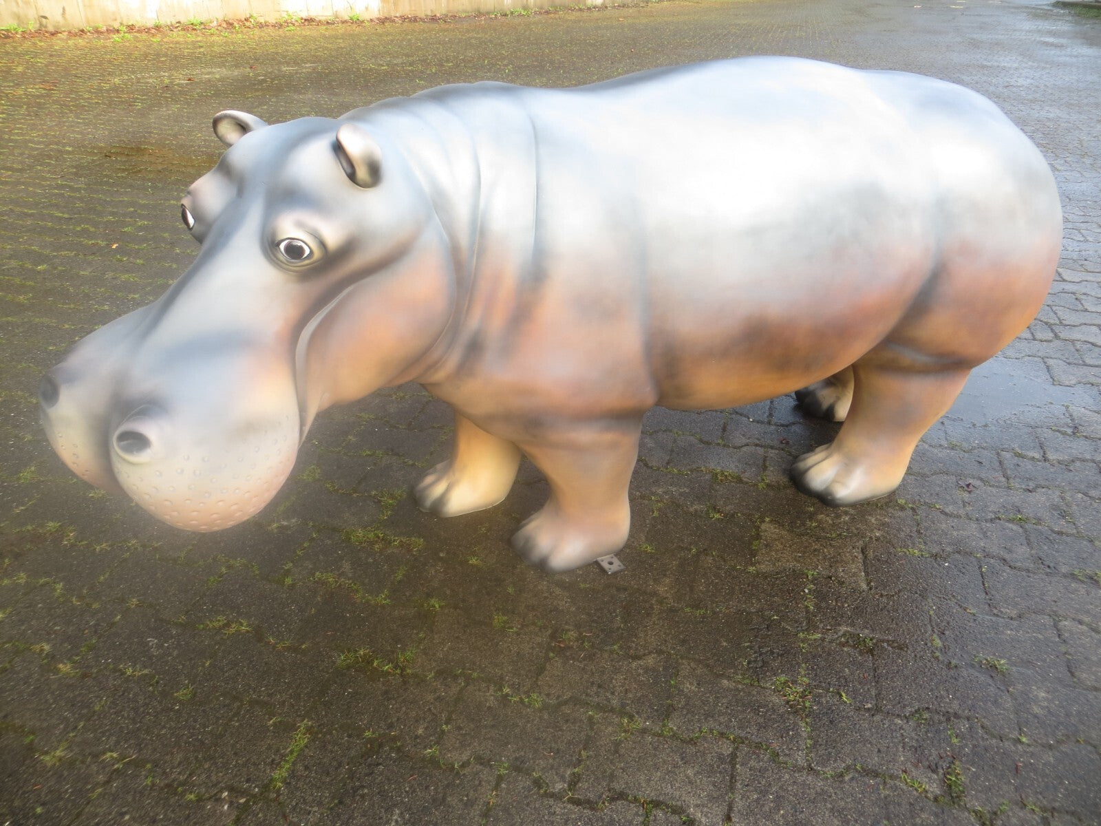 XXL Nilpferd 175cm Gartendeko Garten DEKO FIGUR WOW! Lieferung mit Spedition