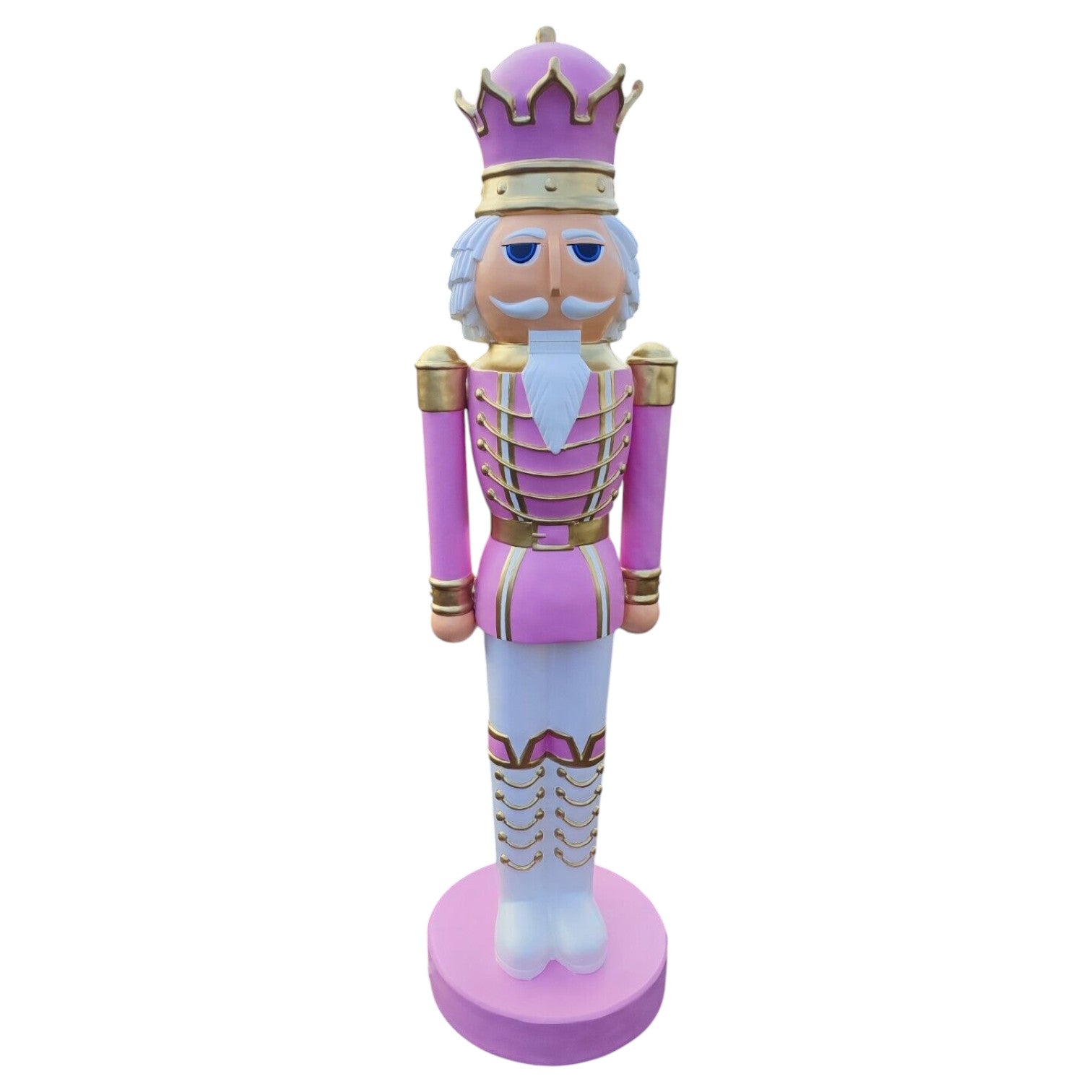 XXL Premium Nussknacker auf Standfuss ca. 200 cm Garten Deko Figur Weihnachtsmann