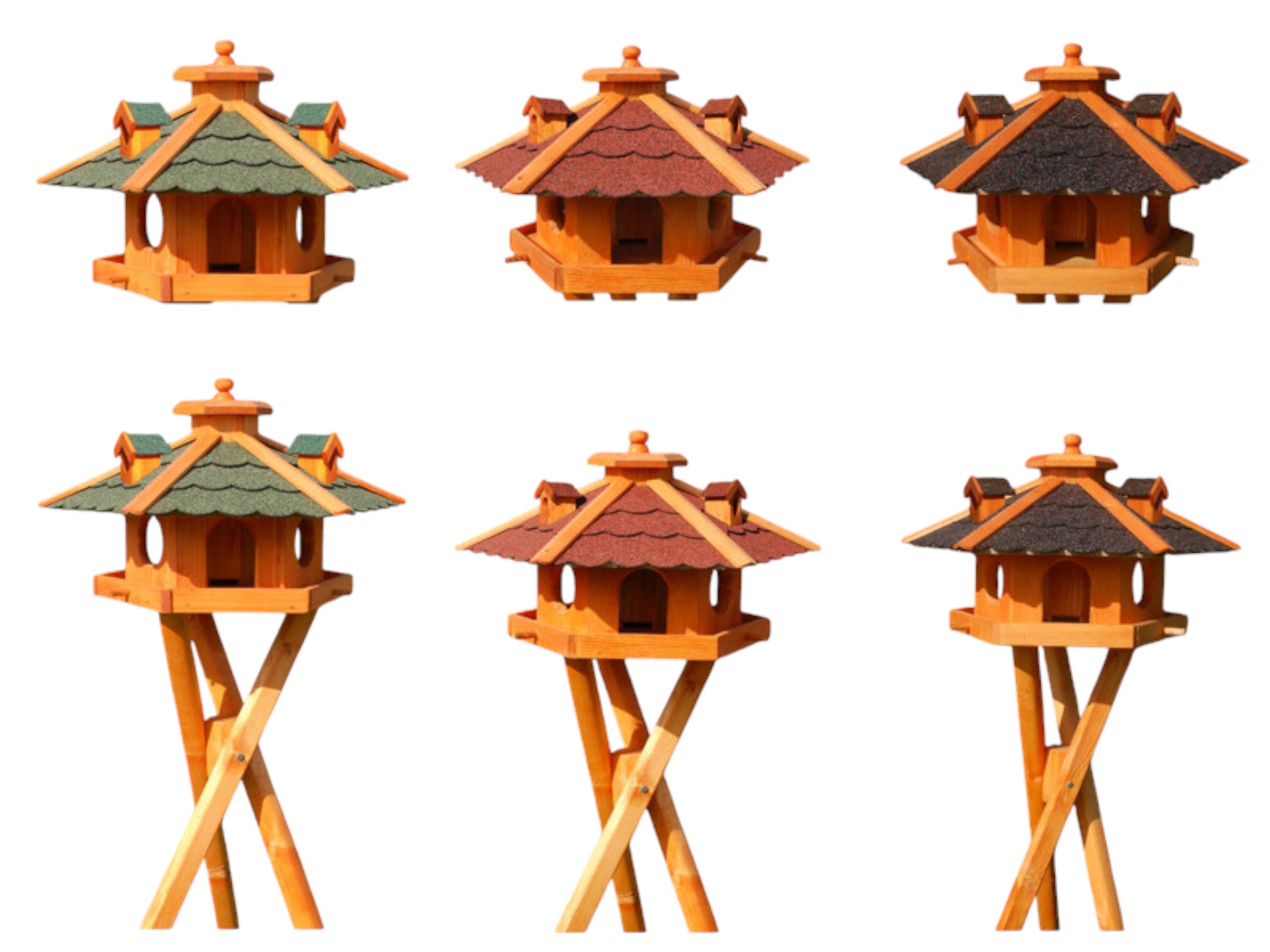 XXL Luxus Vogelhaus mit/ohne Solar/Ständer 135 cm hoch Holz Futterhaus 2026