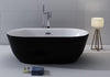 Luxus Whirlpool Badewanne freistehend 170x80 cm schwarz 12x Air Jet Neustes Modell