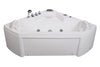 Premium LED Whirlpool Badewanne 139x139cm +Ozon +Heizung +Radio 2 Pers.