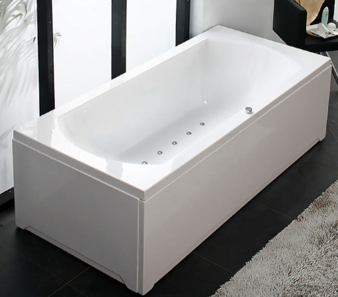 Luxus Whirlpool Badewanne 194x90 cm Acryl - 16 Air-Jet inkl. Überlauf