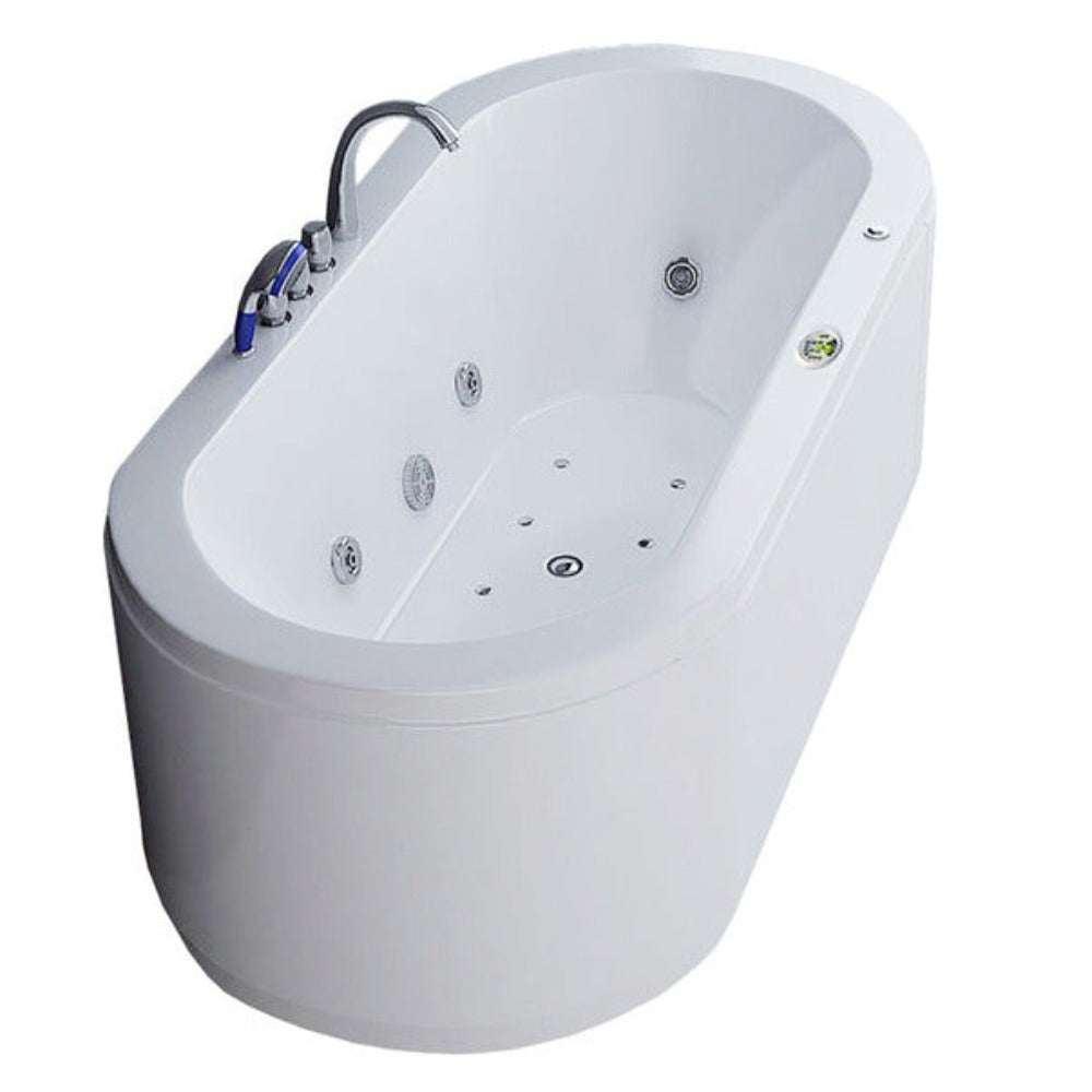 Luxus LED Whirlpool Badewanne 194x90 cm +Heizung +Radio Neustes Modell