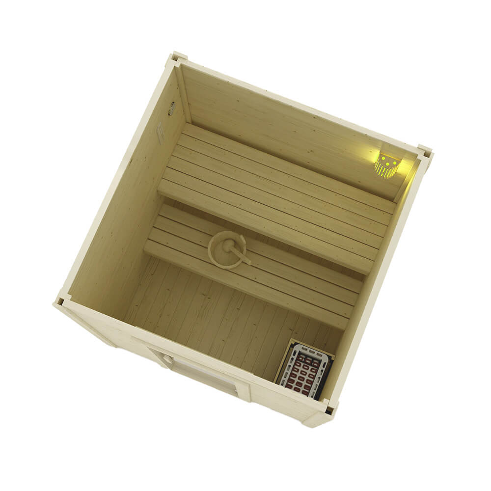 XL Luxus Outdoor Sauna  191 x 157 x 221 cmSET Sauna inkl. 4,5 KW Saunaofen 2-3 Pers.