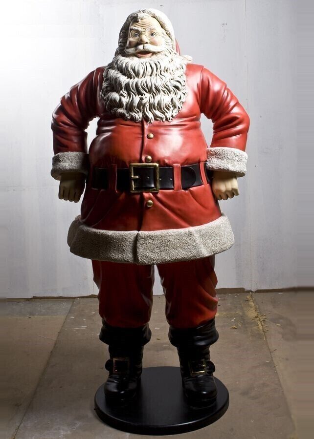 XXL Premium Weihnachtsmann lebensgross 190cm Santa Nikolaus Garten Deko Figur