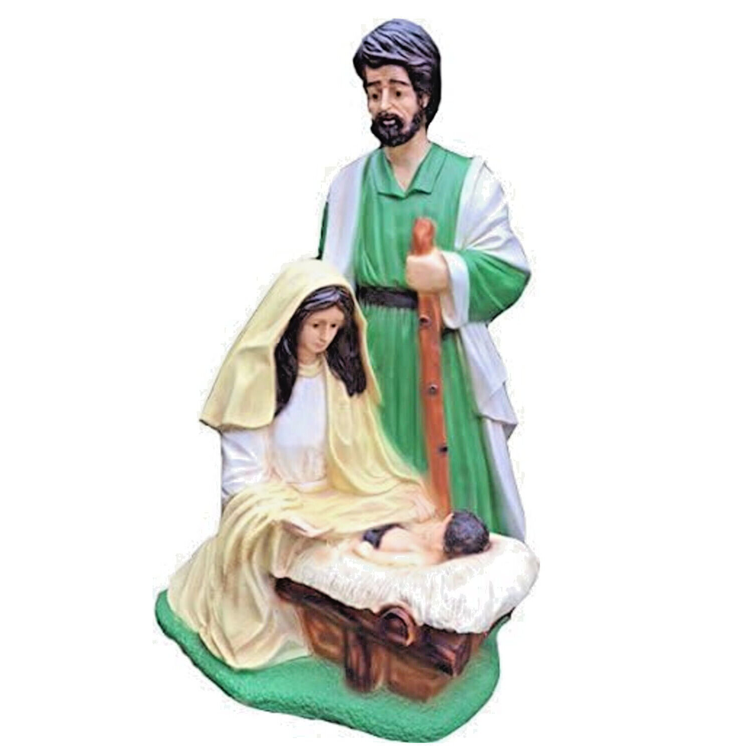 XXL Weihnachtskrippe Krippe Set 3-teilig 125cm hoch Figur Josef Maria Jesus Kind