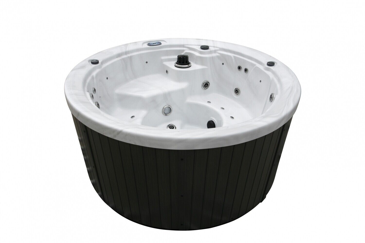 XXL Luxus LED Whirlpool 208x208cm SPA Hot Tub Ozon Outdoor+Indoor 4 Personen NEU