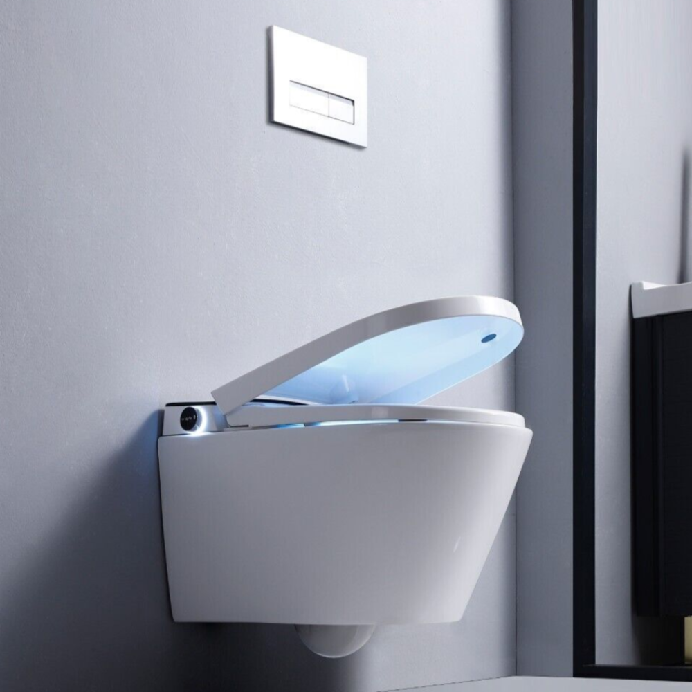 Luxus LED Dusch-WC Automatik Toilette Smart Toilet WC Beheizbar Anal Dusche+Fön-g