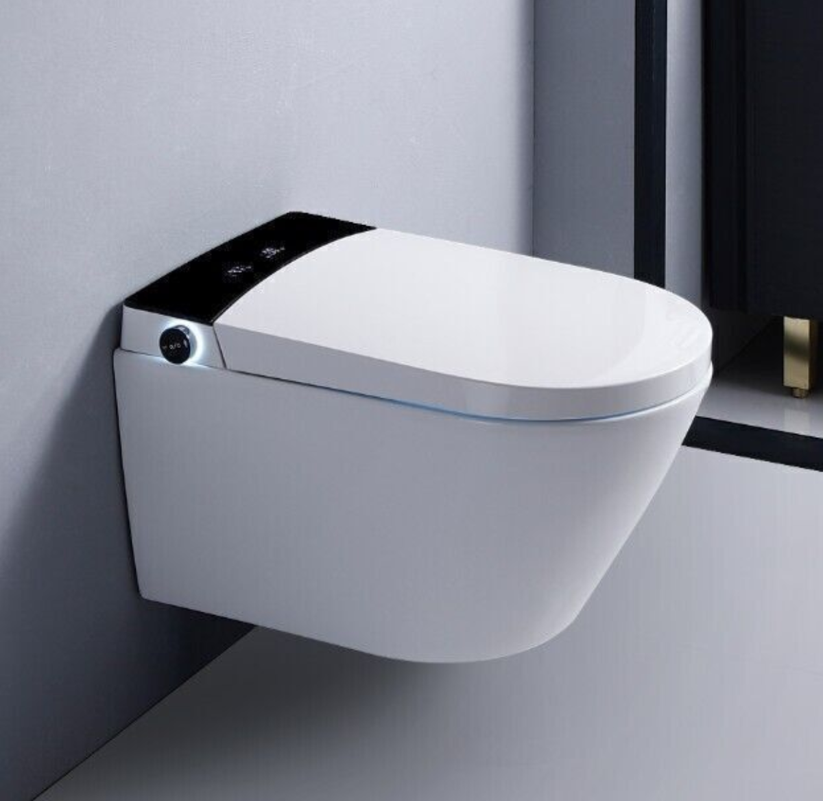 Luxus LED Dusch-WC Automatik Toilette Smart Toilet WC Beheizbar Anal Dusche+Fön-f