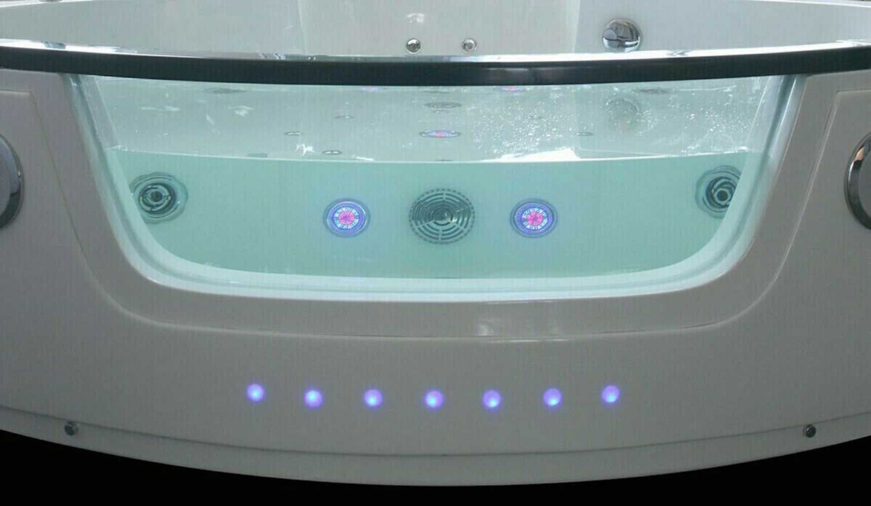 Luxus LED Whirlpool Badewanne SET 152x152cm +Heizung+Hydrojet +Ozon +Radio 2024 b