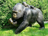 XXL GORILLA mit BABY LEBENSGROSS~AFFE PREMIUM 120cm~Garten DEKO Dekoration~FIGUR