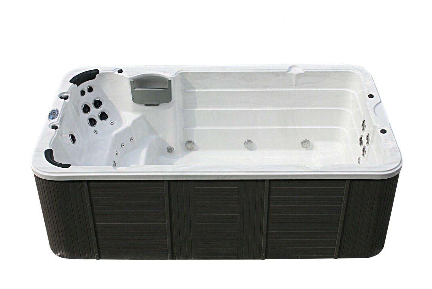 XXXL Luxus Led Swim Spa 400x230 Whirlpool Gegenstromanlage Outdoor Schwimmbecken