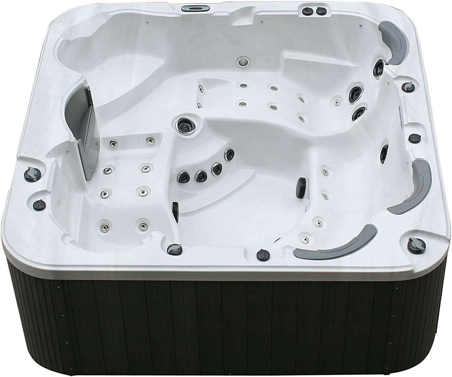 Luxus SPA LED Whirlpool SET 230x230 cm Farblicht+Outdoor+Indoor Pool 6 Pers. m. WIFI