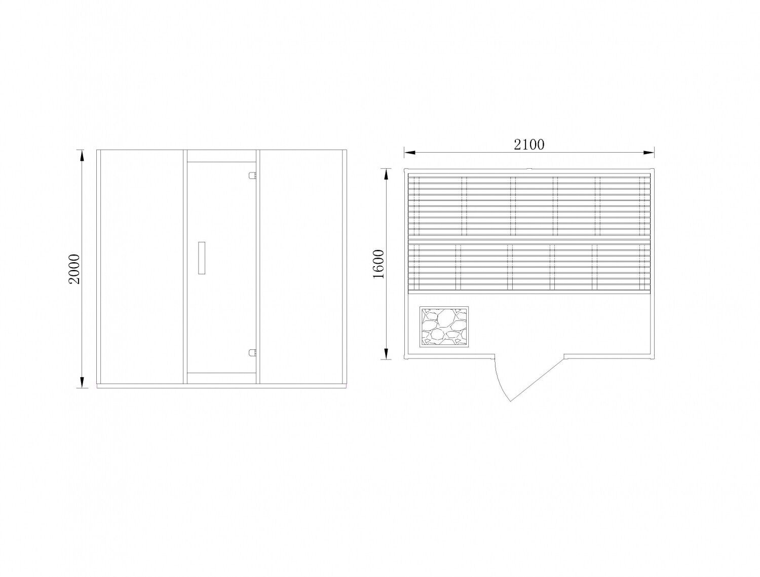 XXL Luxus Infrarotsauna+Infrarotkabine+Sauna Kombi SET inkl. Saunaofen 6 Pers.