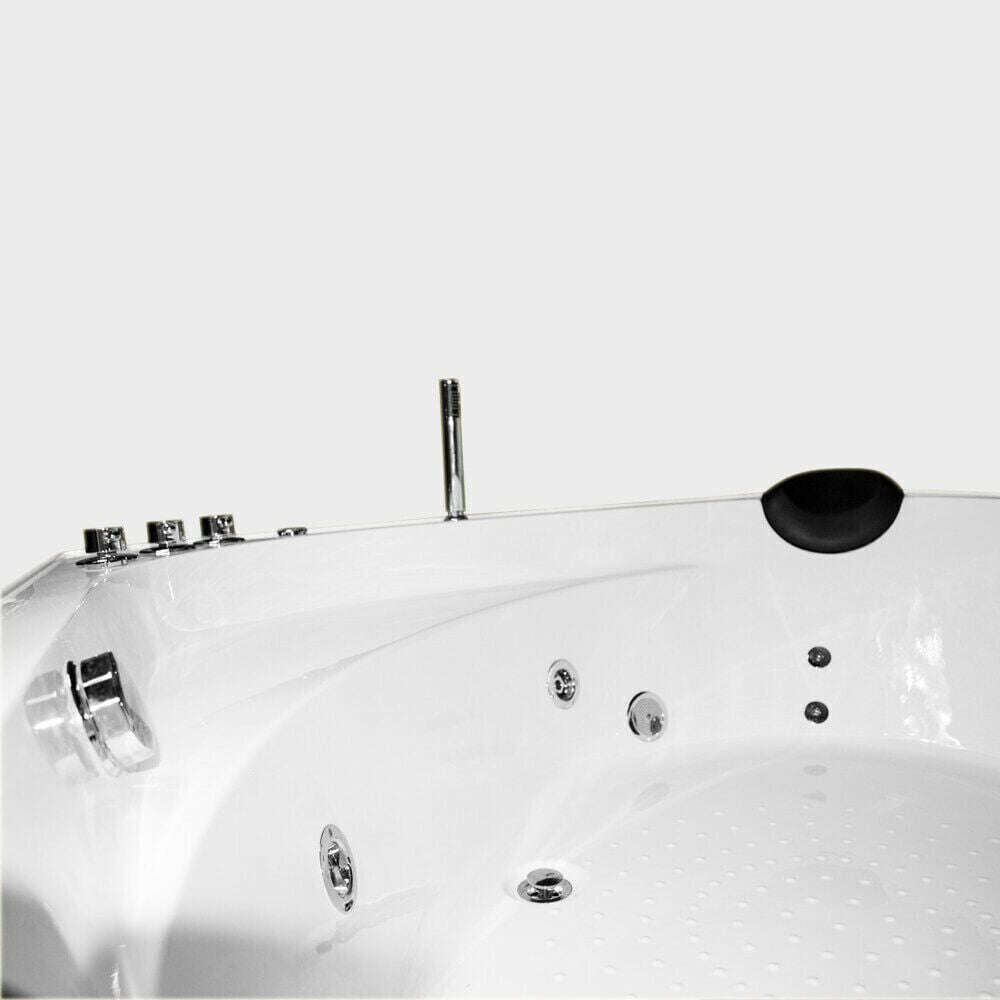 Luxus LED Whirlpool Badewanne SET 135x135cm +Hydrojets Eckwhirlpool Modell 2024 a