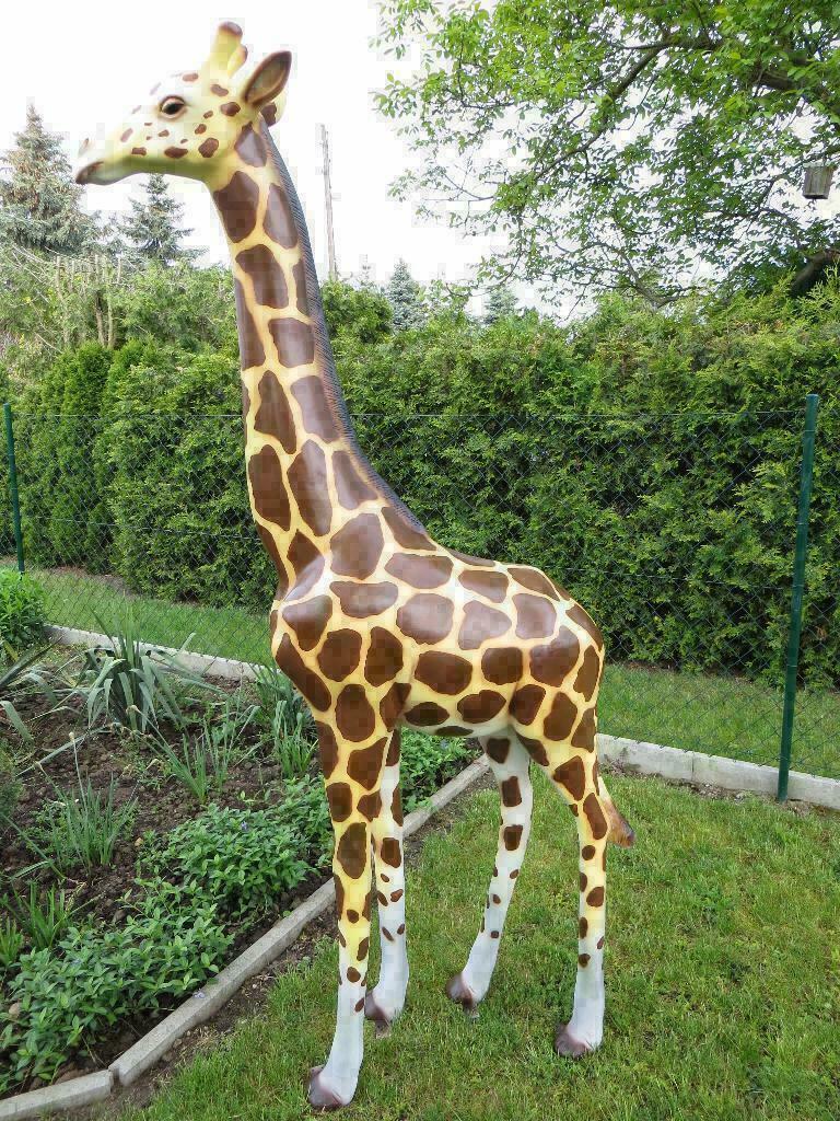 XXL Premium Giraffe Kind lebensgross 210cm Baby Garten Deko Garten Figur V2