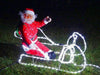 XXXL LED MAGIC SET Rentier+Schlitten+Weihnachtsmann 210cm lang~Elch~Santa IP44