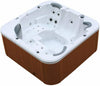 XXL Luxus SPA LED Whirlpool SET 215x215 Farblicht Outdoor-Indoor Pool 5 Pers. braun